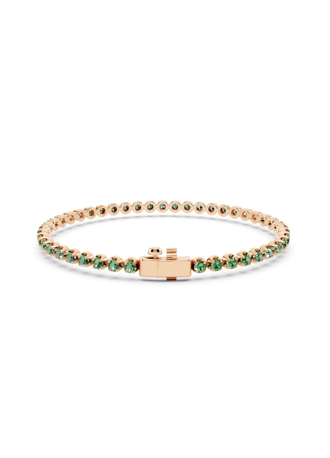 Emerald Bezel Tennis Bracelet Image 8