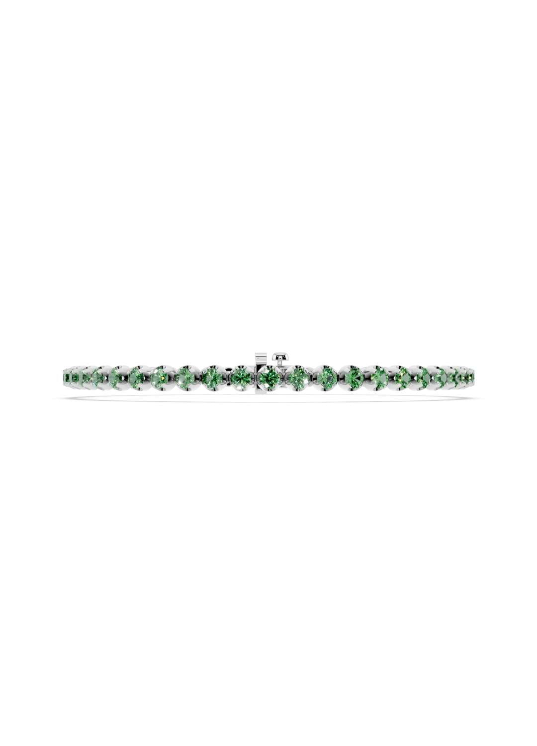 Emerald Bezel Tennis Bracelet Image 11