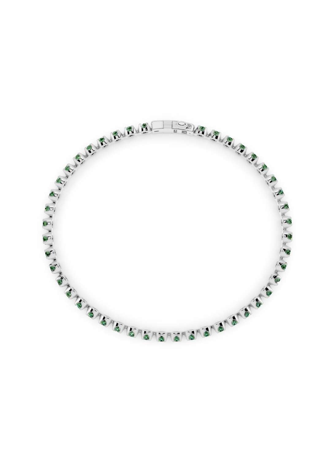 Emerald Bezel Tennis Bracelet Image 13