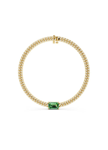 Emerald Cuban Link Necklace Image 1