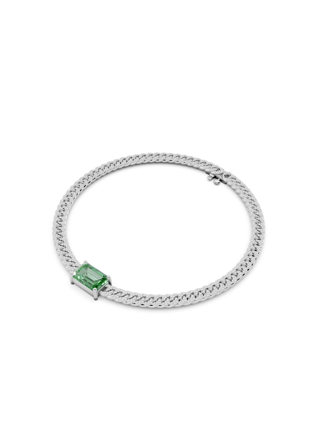 Emerald Cuban Link Necklace Image 16
