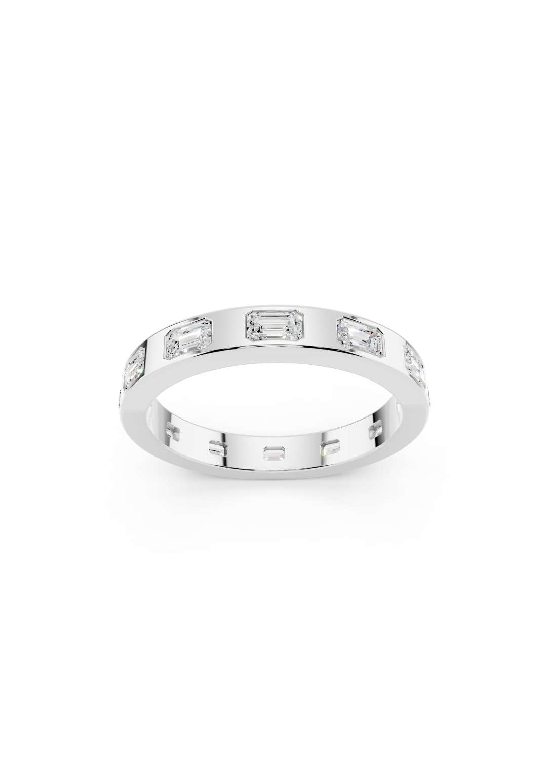 Emerald Cut Diamond Eternity Band Image 9