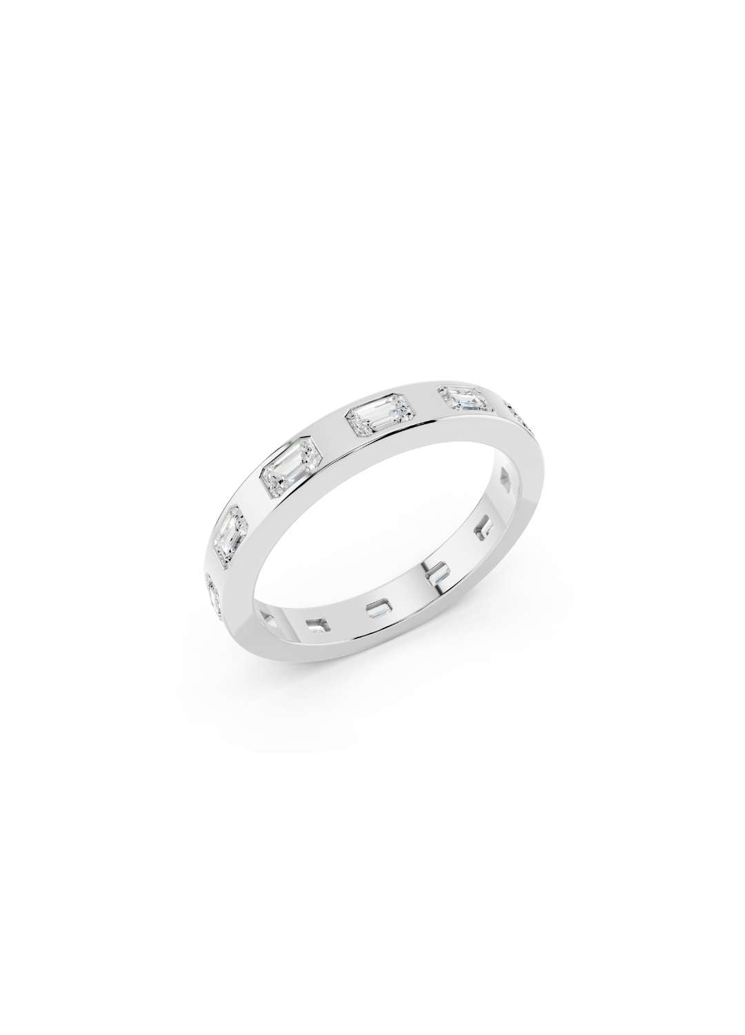 Emerald Cut Diamond Eternity Band Image 10