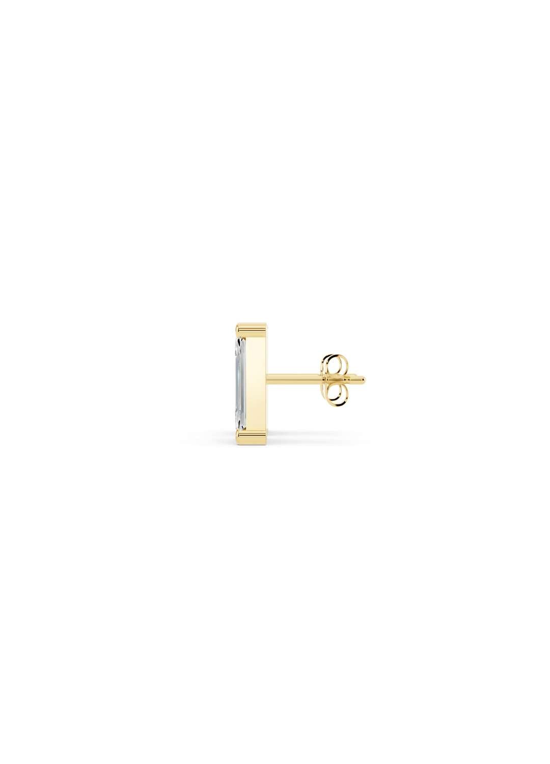 Emerald Cut Diamond Stud Earrings  Image 5