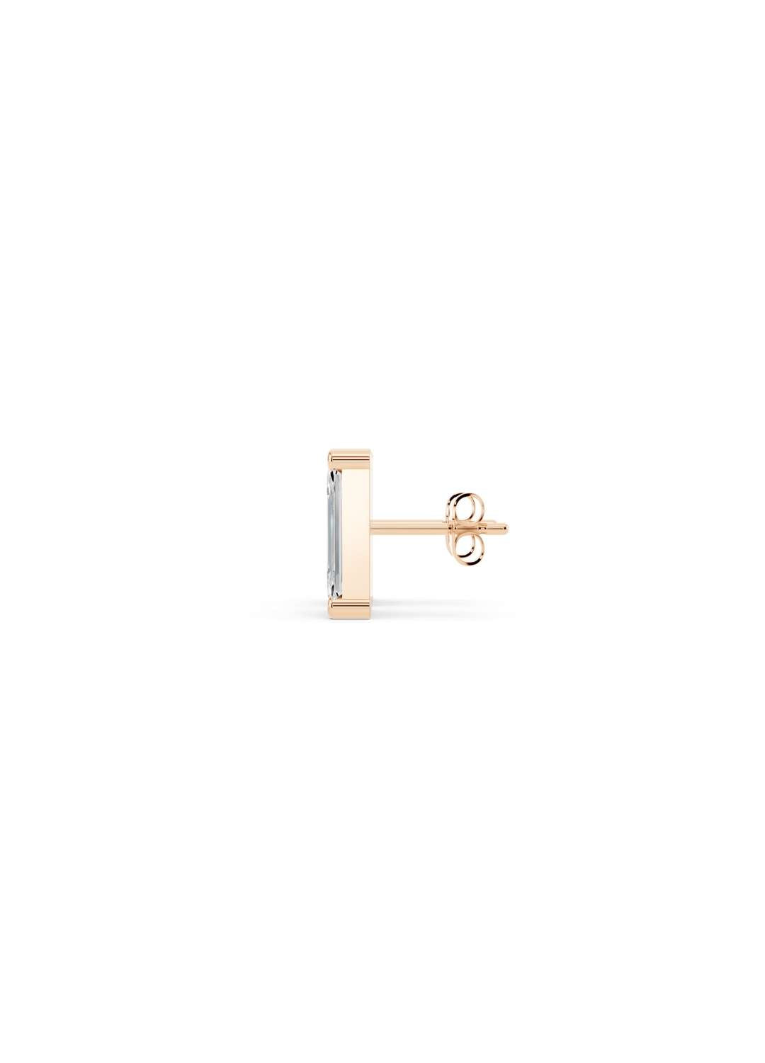 Emerald Cut Diamond Stud Earrings  Image 10