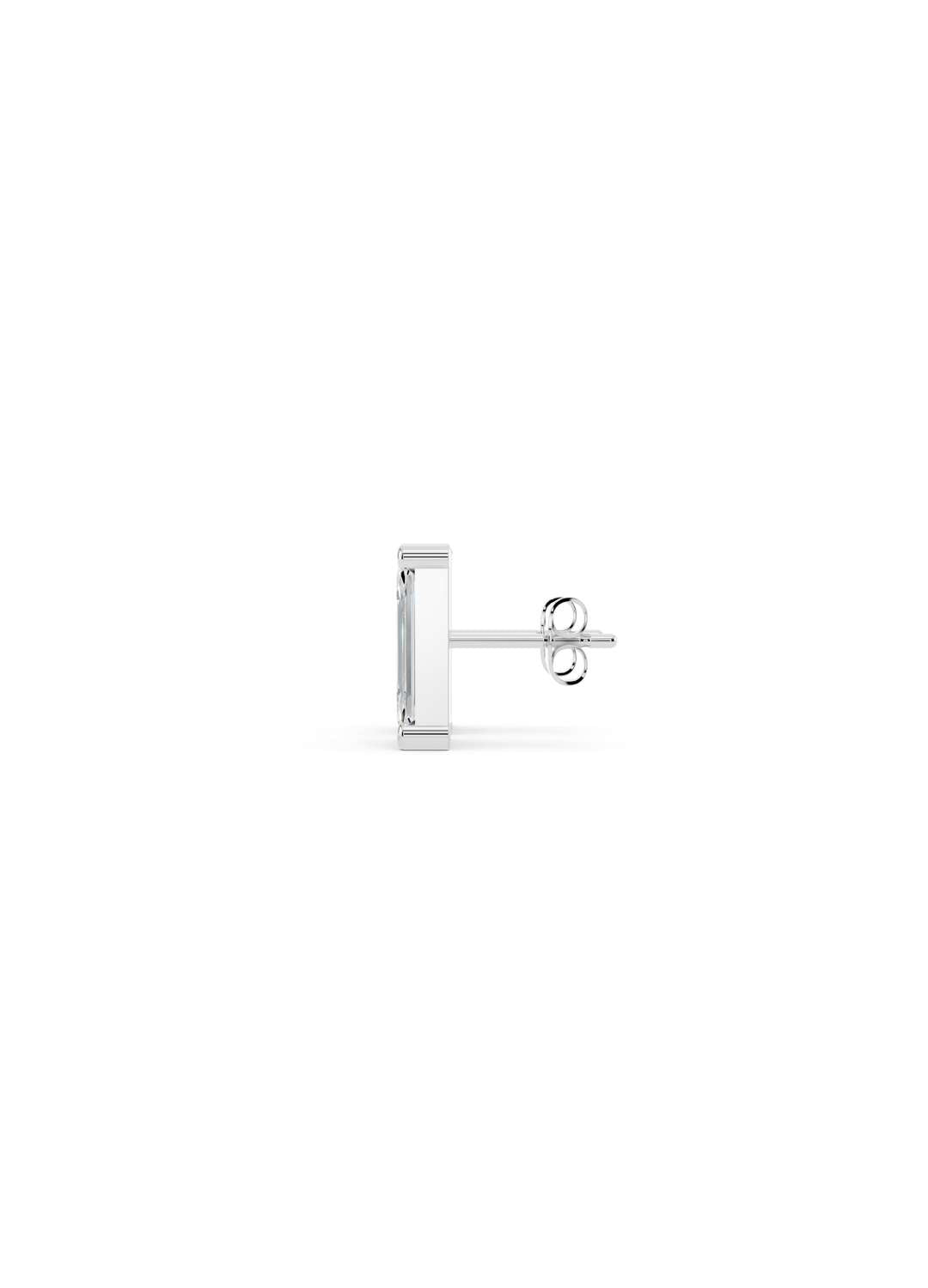 Emerald Cut Diamond Stud Earrings  Image 15