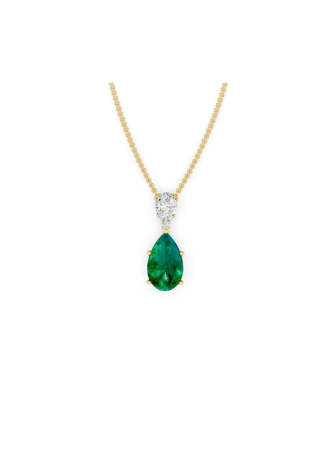Emerald Drop Necklace Image 2