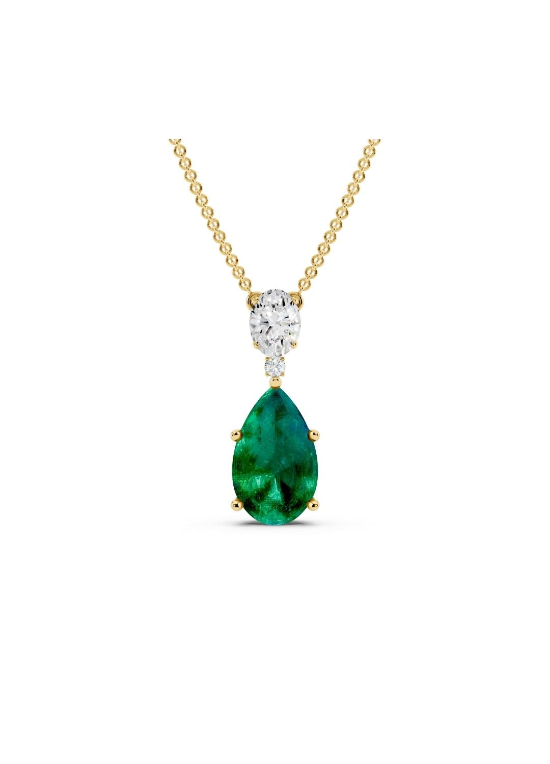Emerald Drop Necklace Image 1