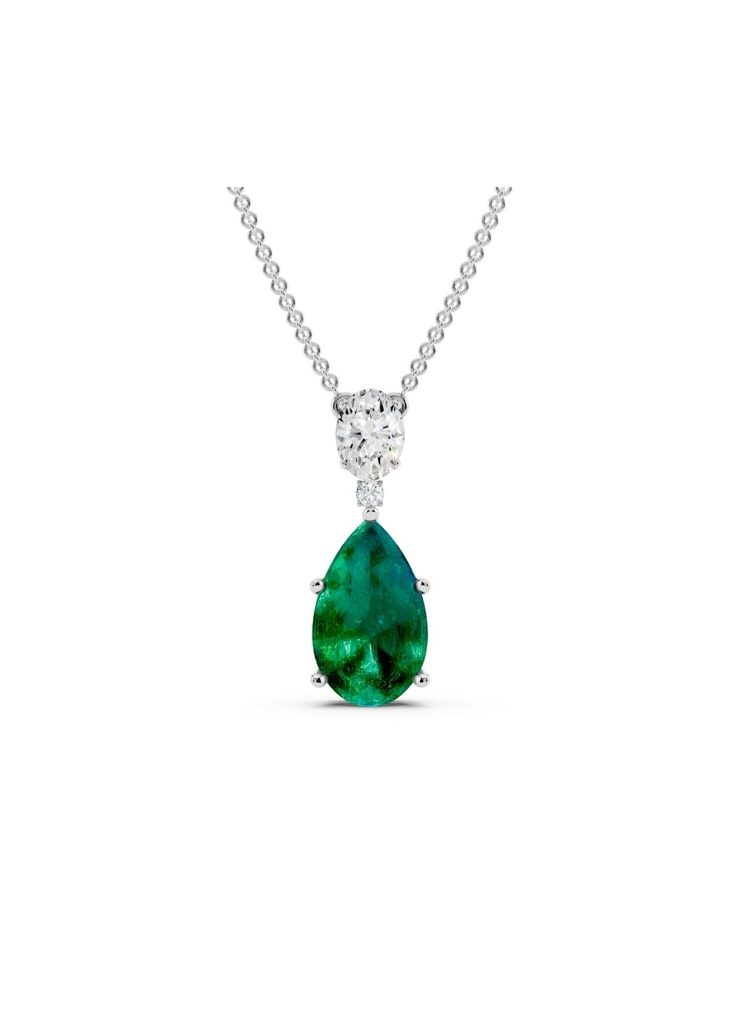 Emerald Drop Necklace Image 13