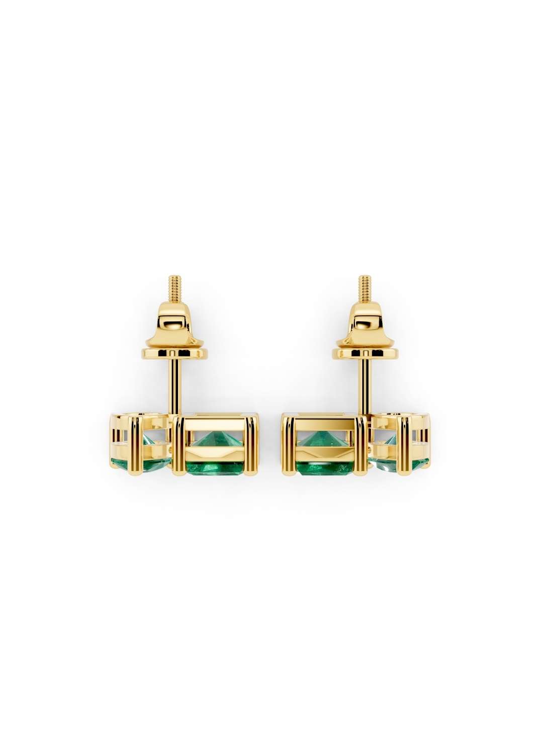 Emerald Duo Stud Earrings Image 4