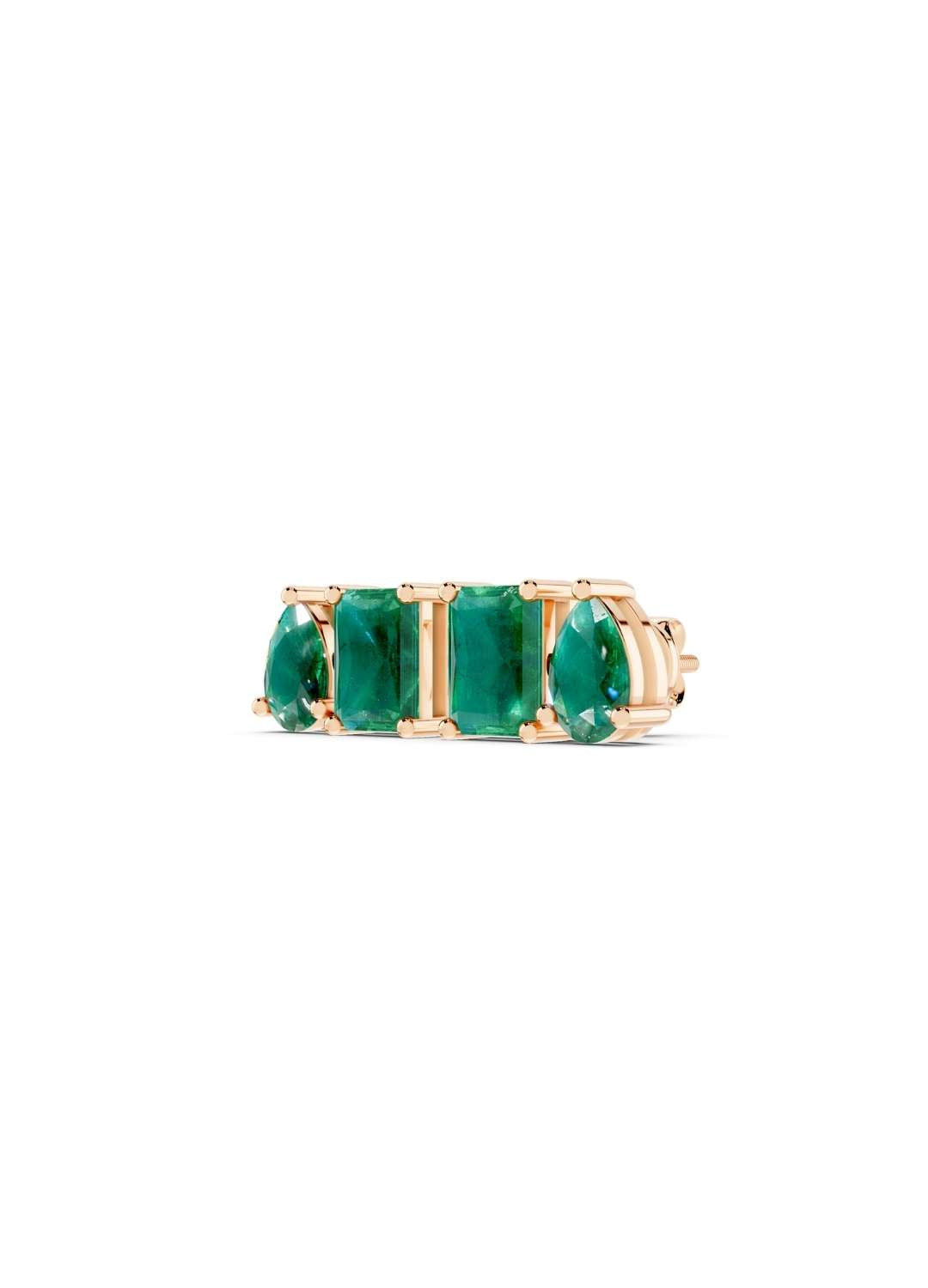 Emerald Duo Stud Earrings Image 6