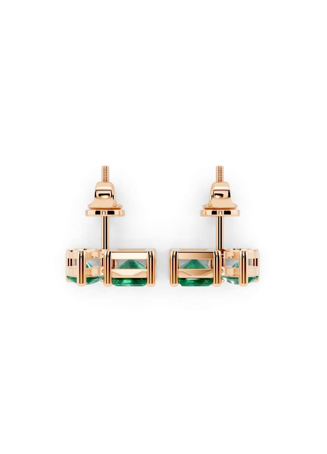 Emerald Duo Stud Earrings Image 8