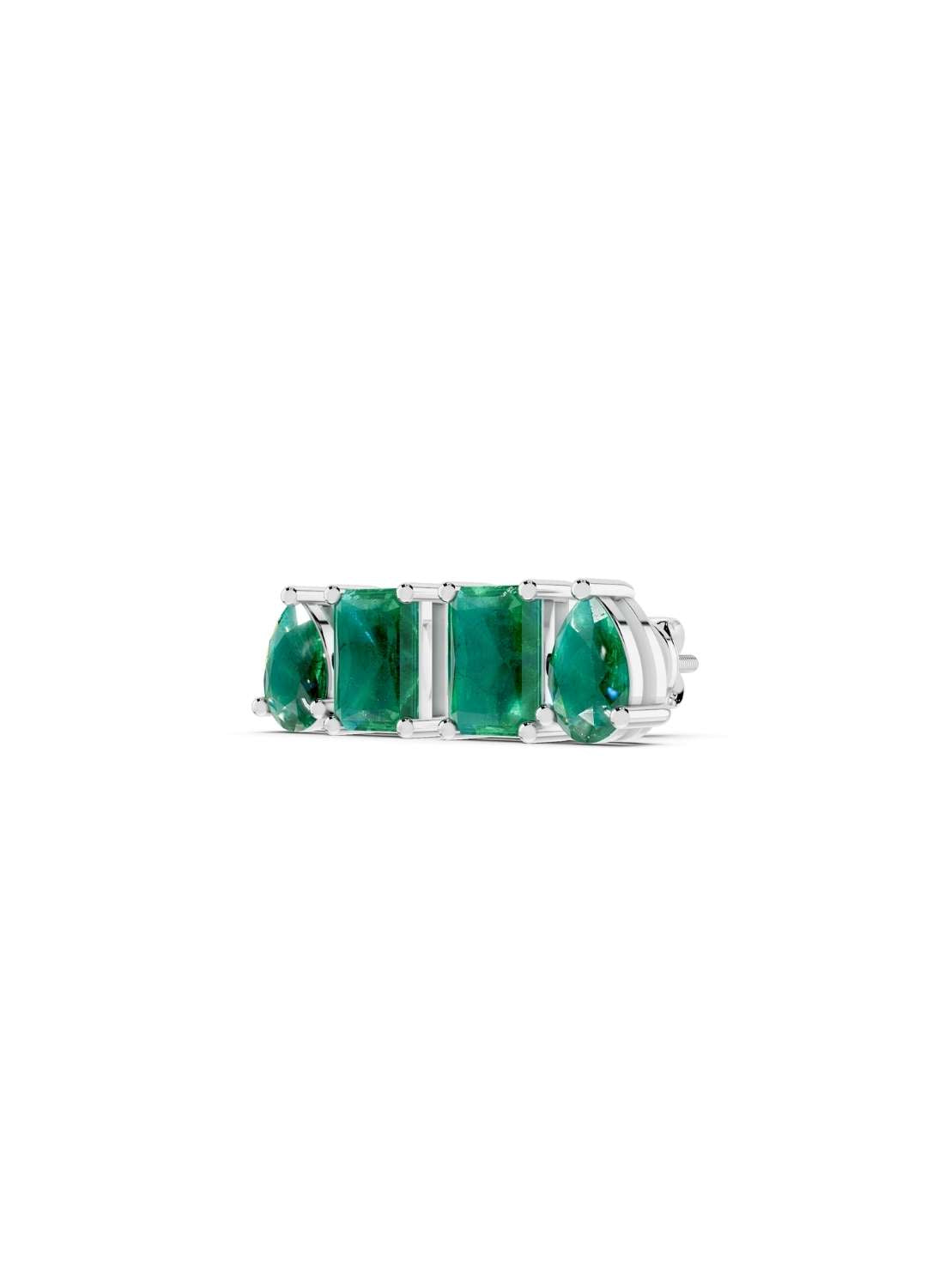 Emerald Duo Stud Earrings Image 10