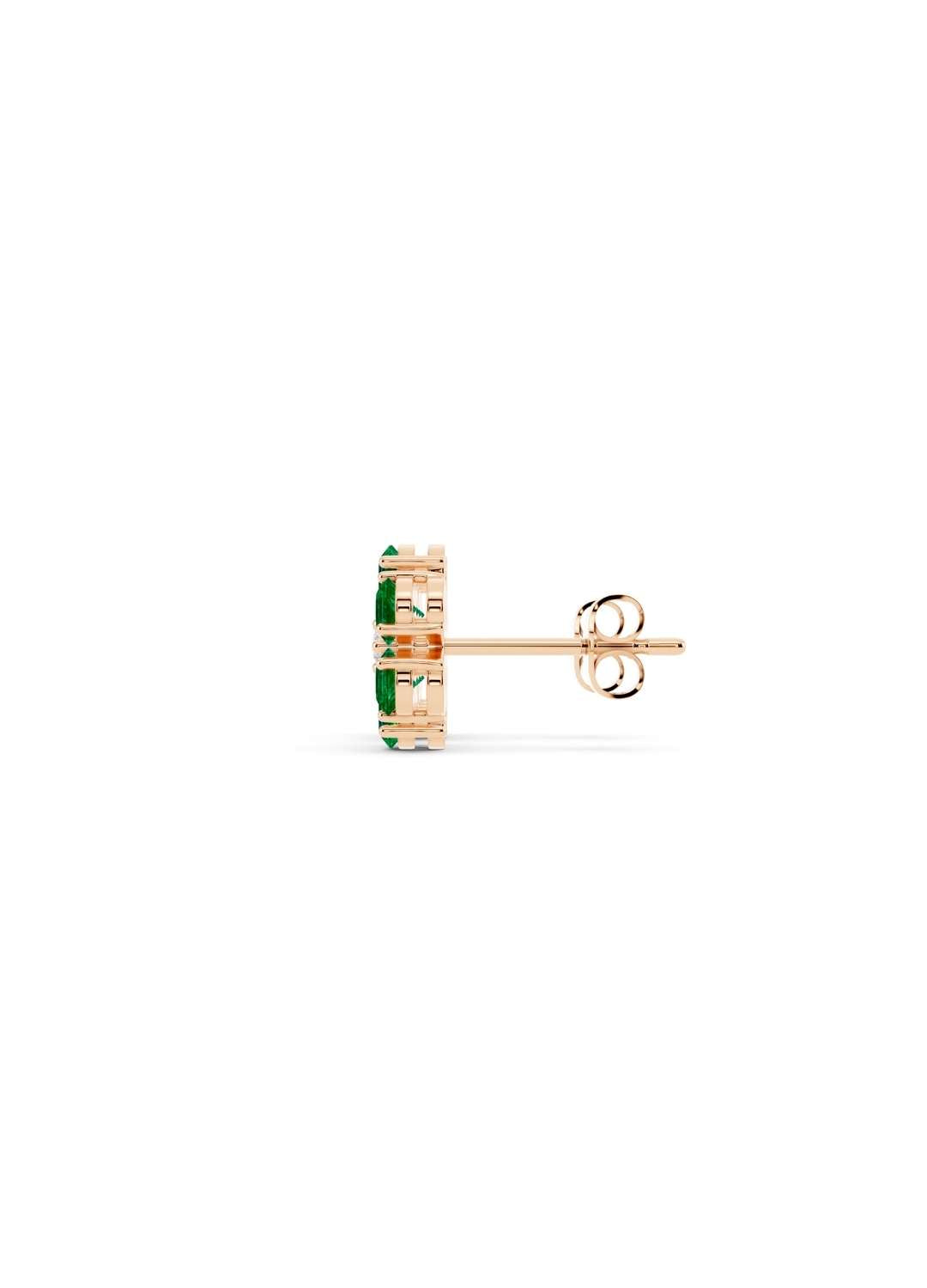 Emerald Floral Spark Stud Earrings Image 8