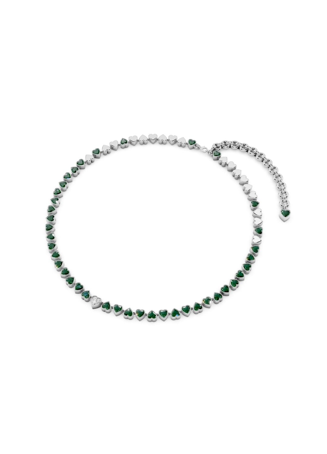 Emerald Heart Tennis Necklace Image 12