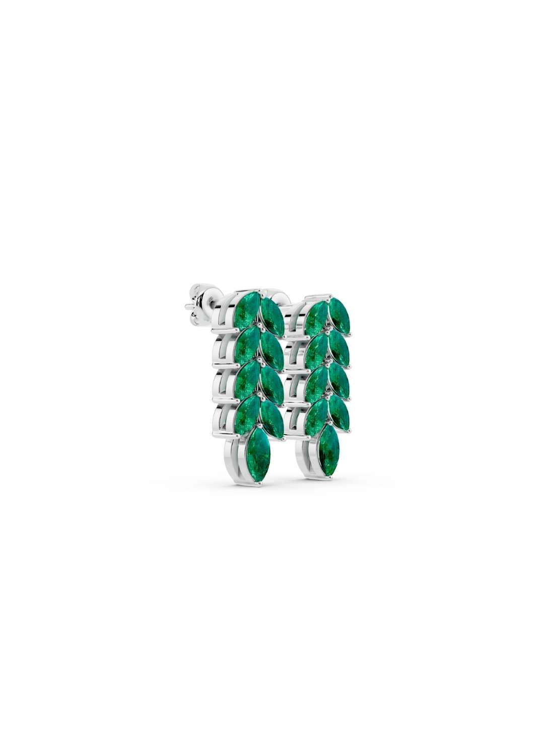 Emerald Leaf Drop Earrings Image 14