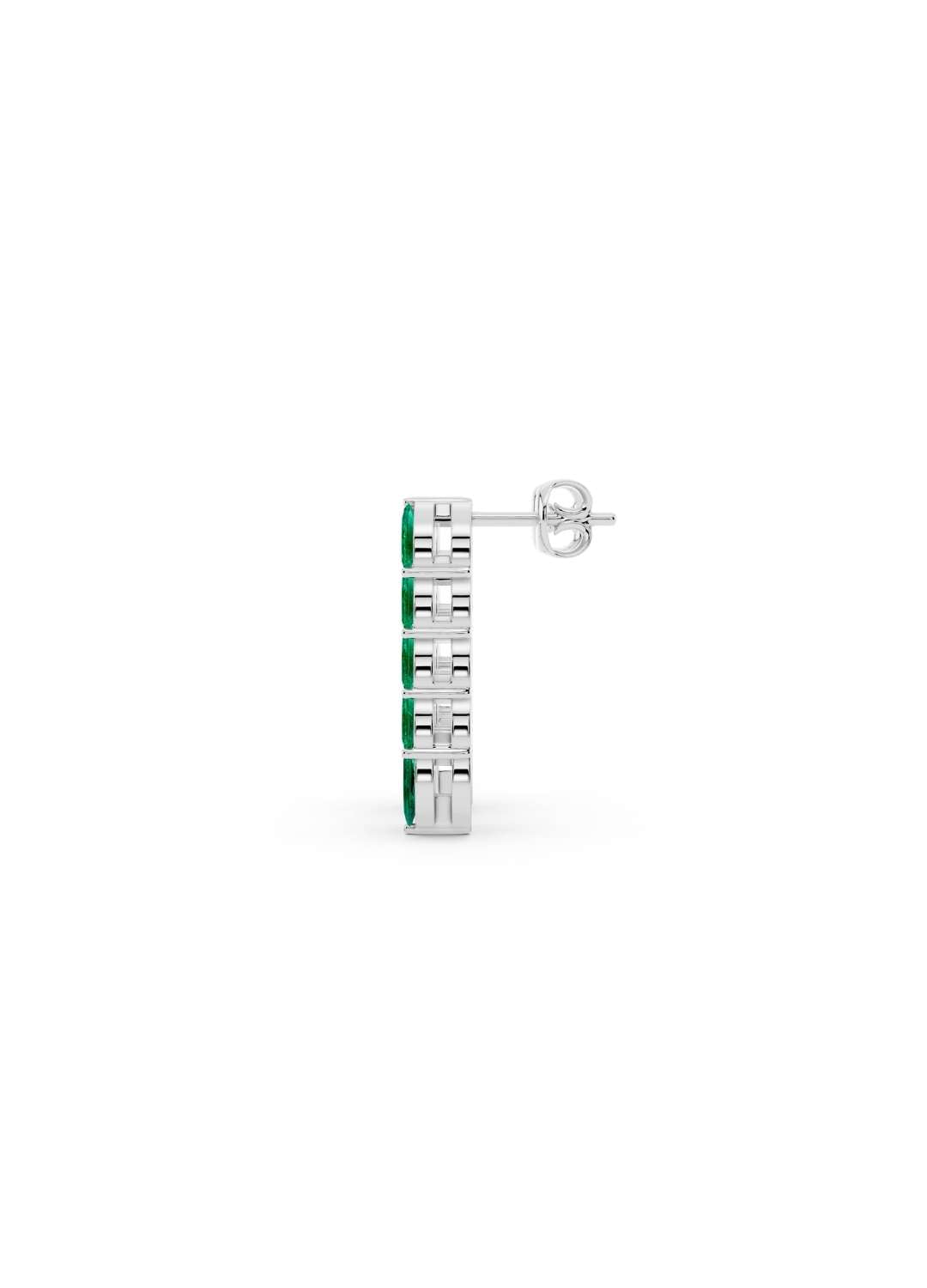 Emerald Leaf Drop Earrings Image 15