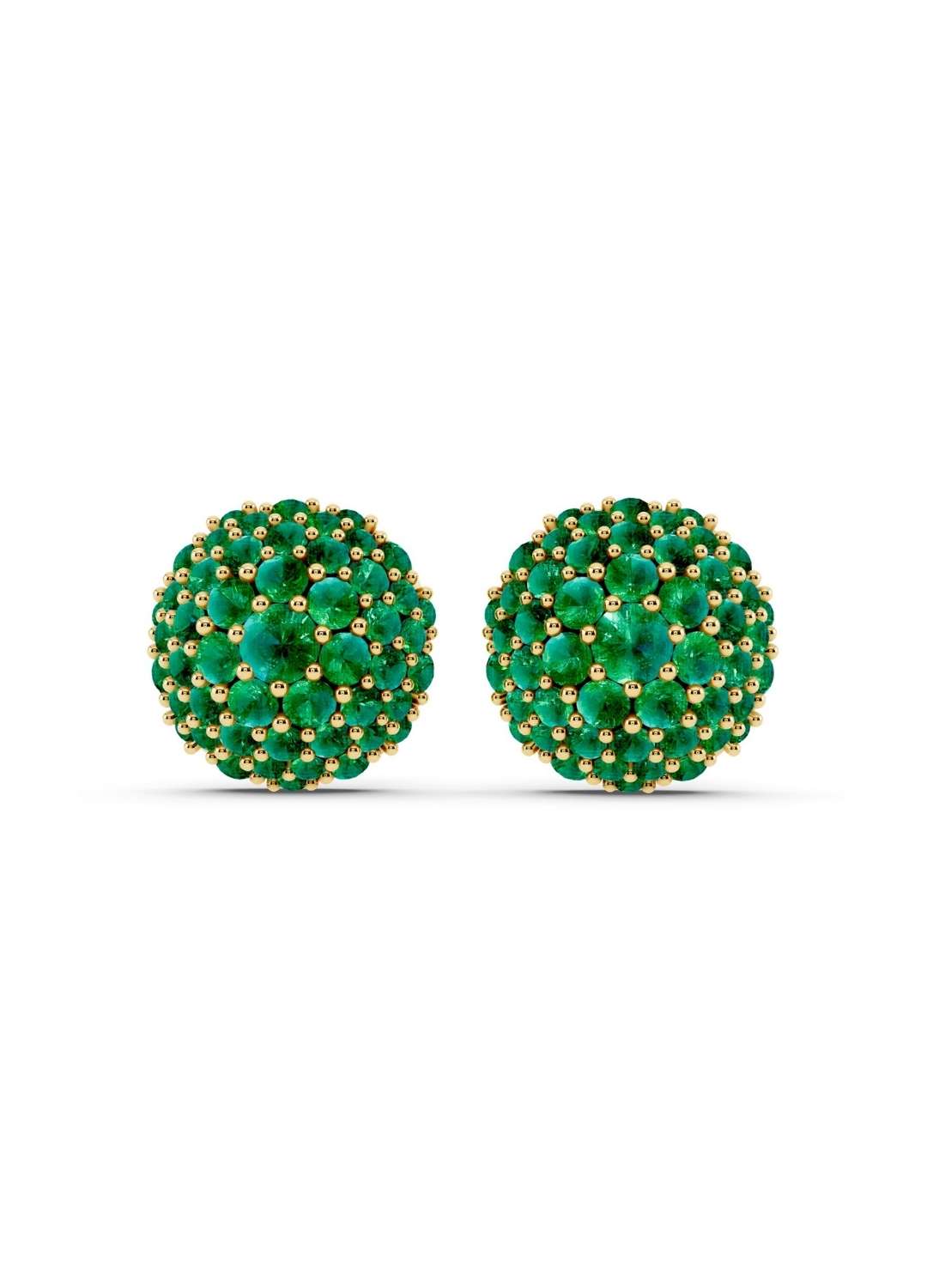 Emerald Pave Dome Studs Image 1