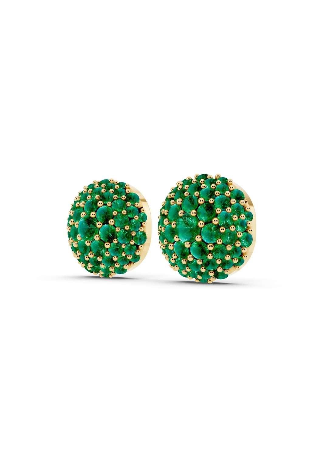 Emerald Pave Dome Studs Image 2
