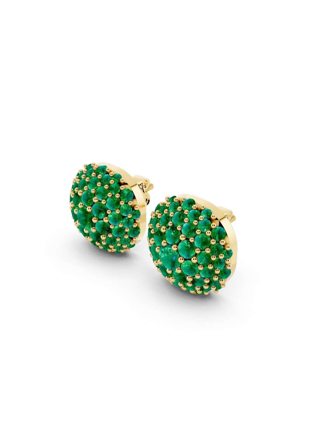 Emerald Pave Dome Studs Image 3
