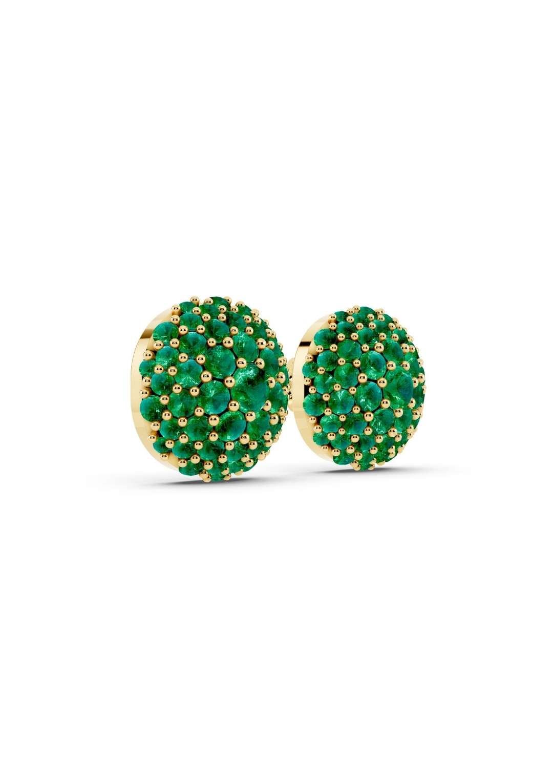 Emerald Pave Dome Studs Image 4