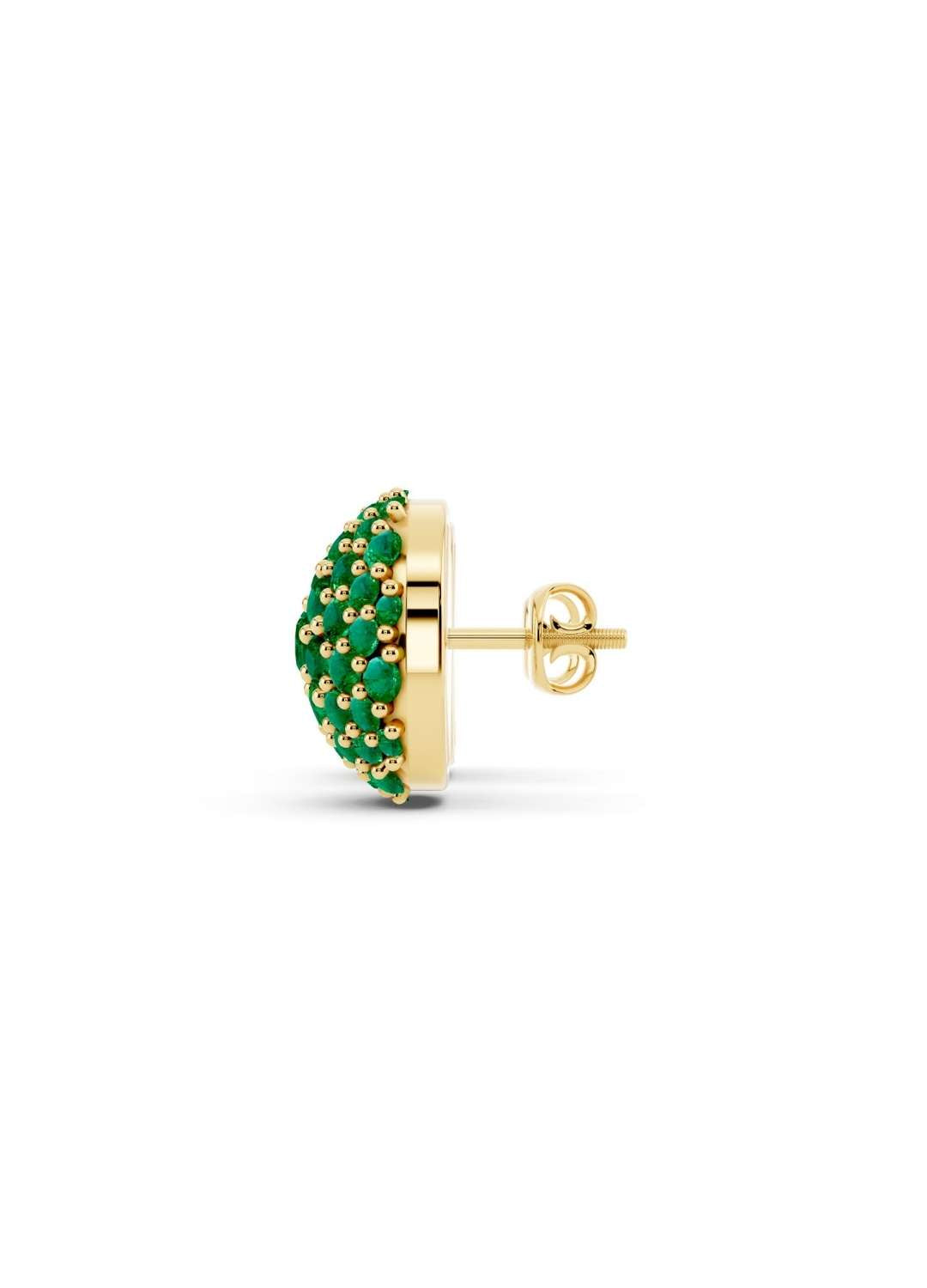 Emerald Pave Dome Studs Image 5