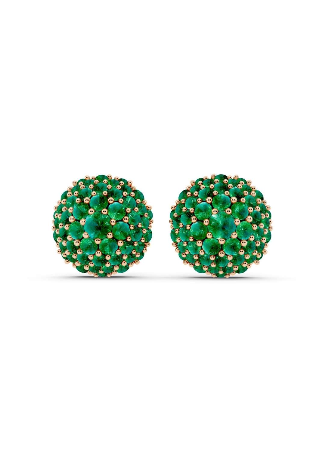 Emerald Pave Dome Studs Image 6