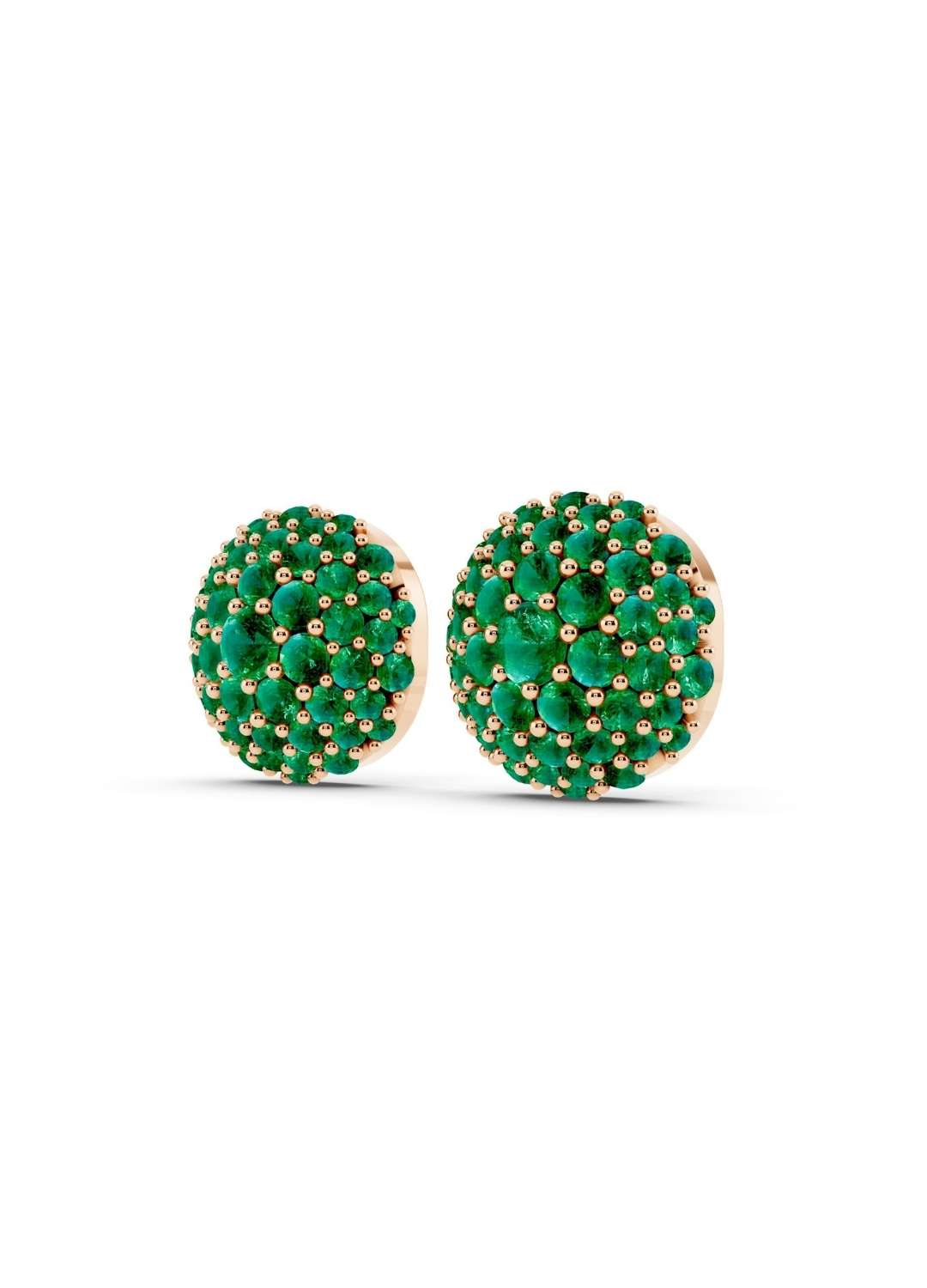 Emerald Pave Dome Studs Image 7