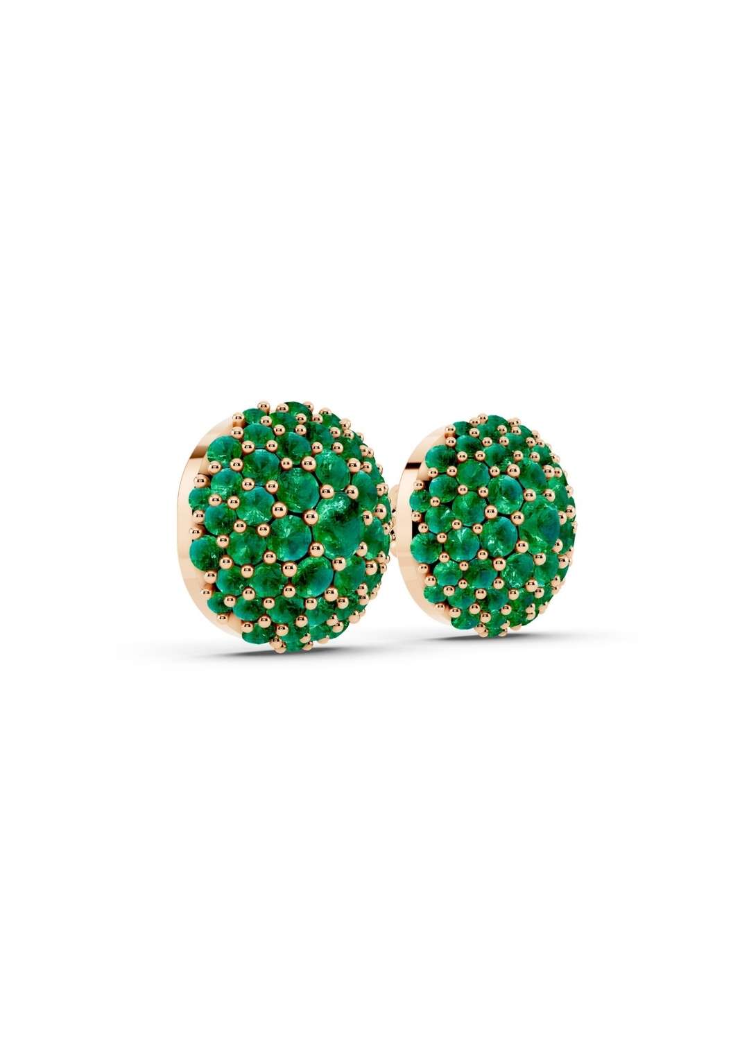 Emerald Pave Dome Studs Image 9