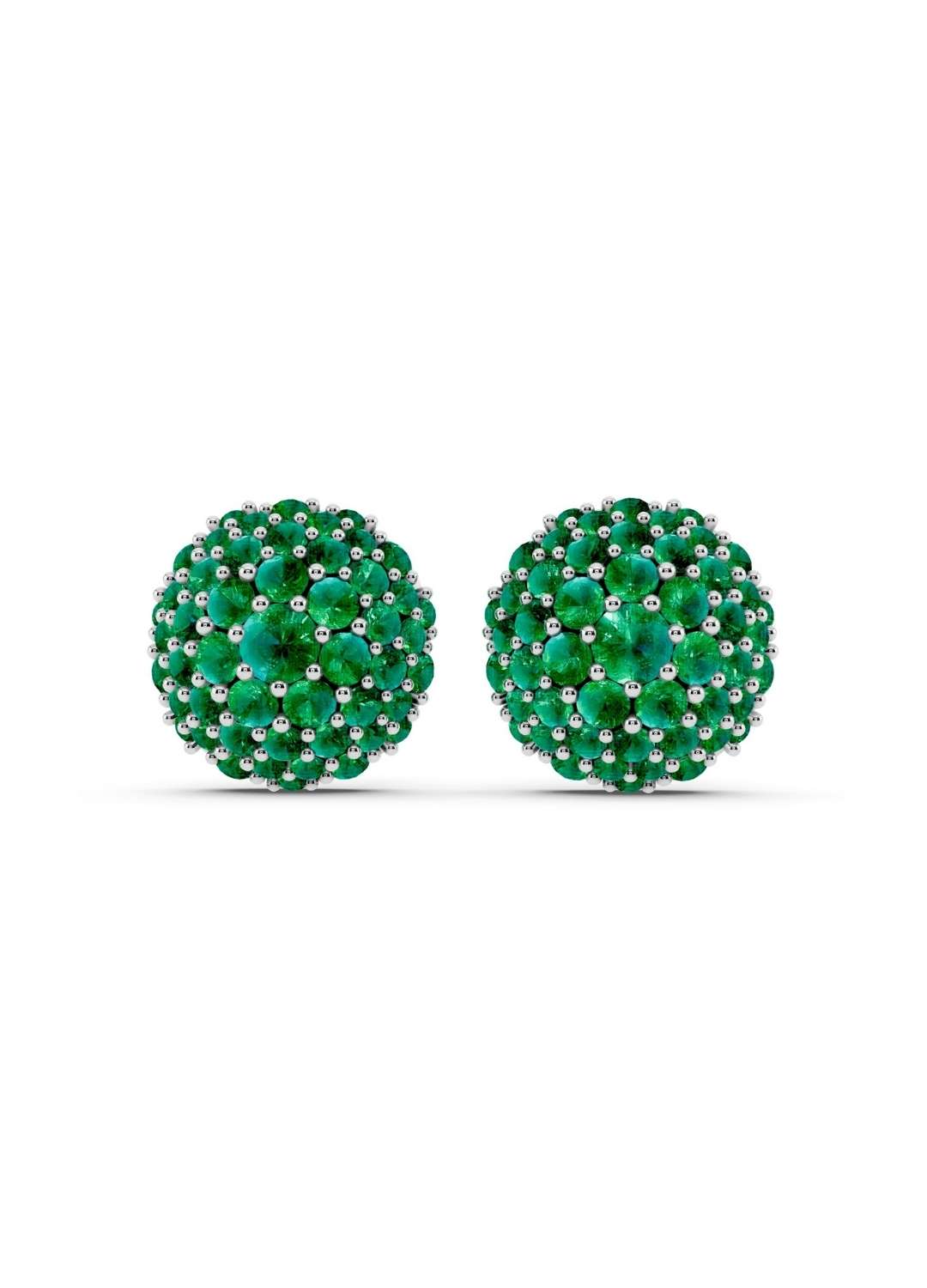 Emerald Pave Dome Studs Image 11