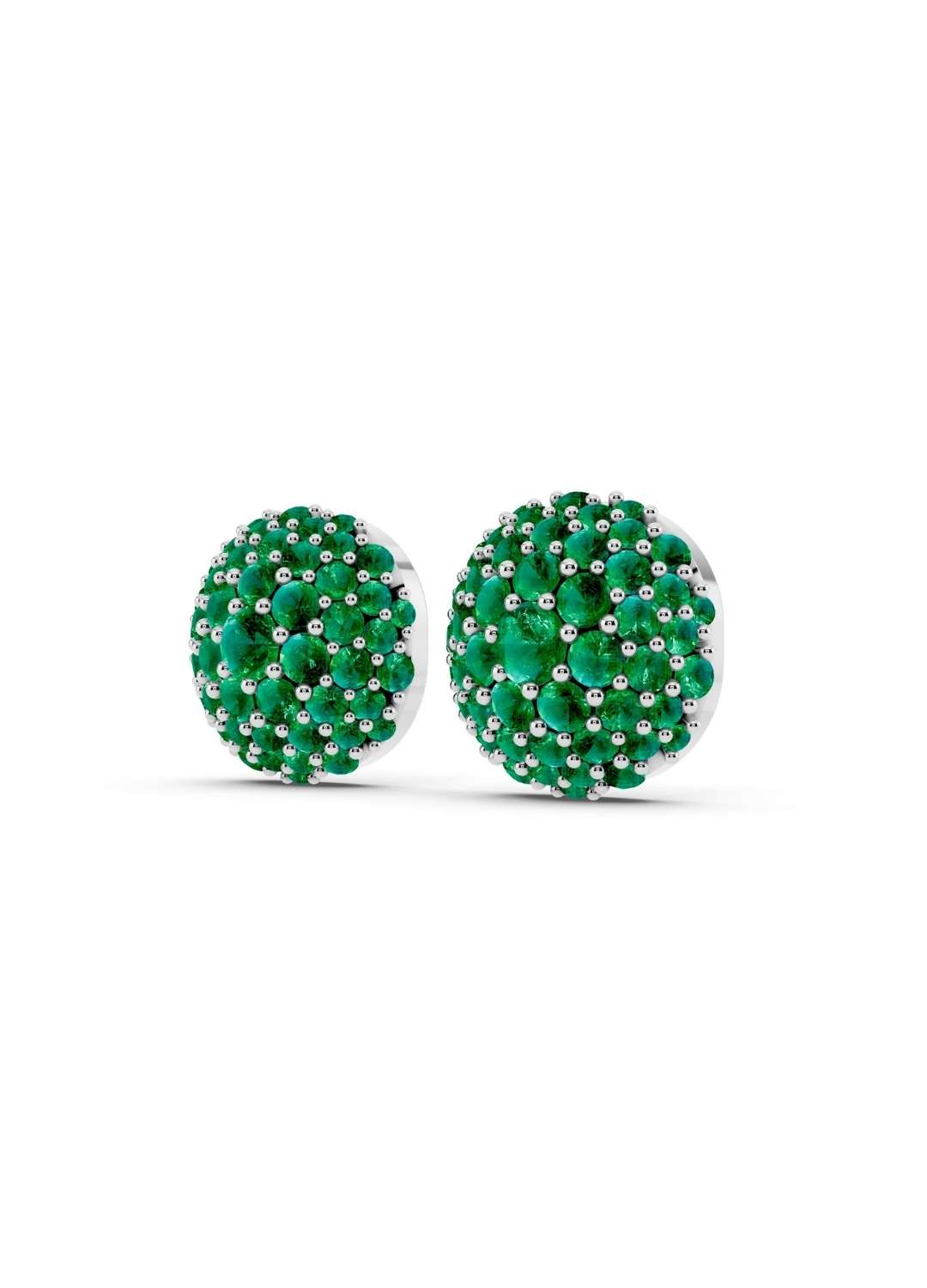 Emerald Pave Dome Studs Image 12