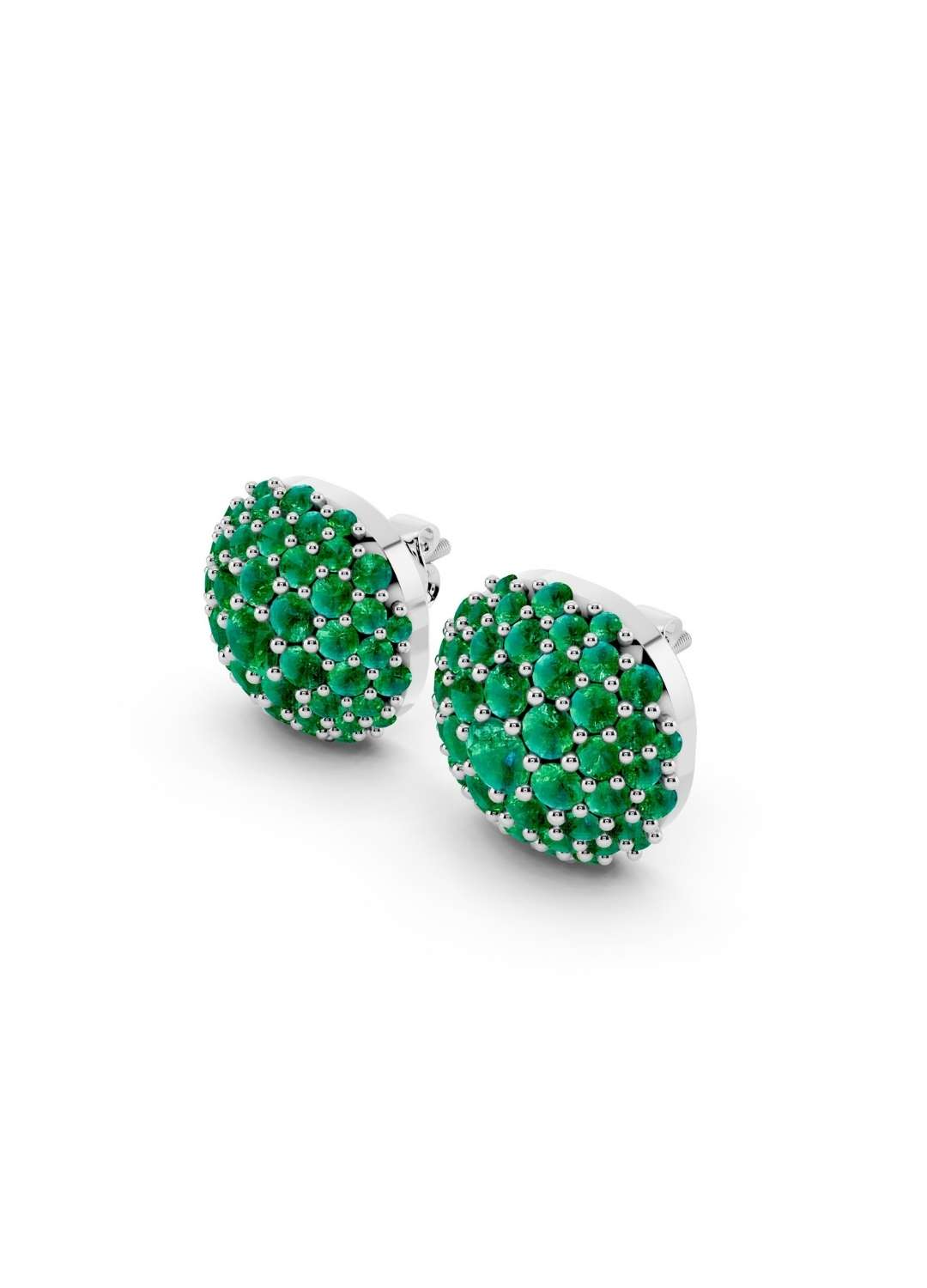 Emerald Pave Dome Studs Image 13