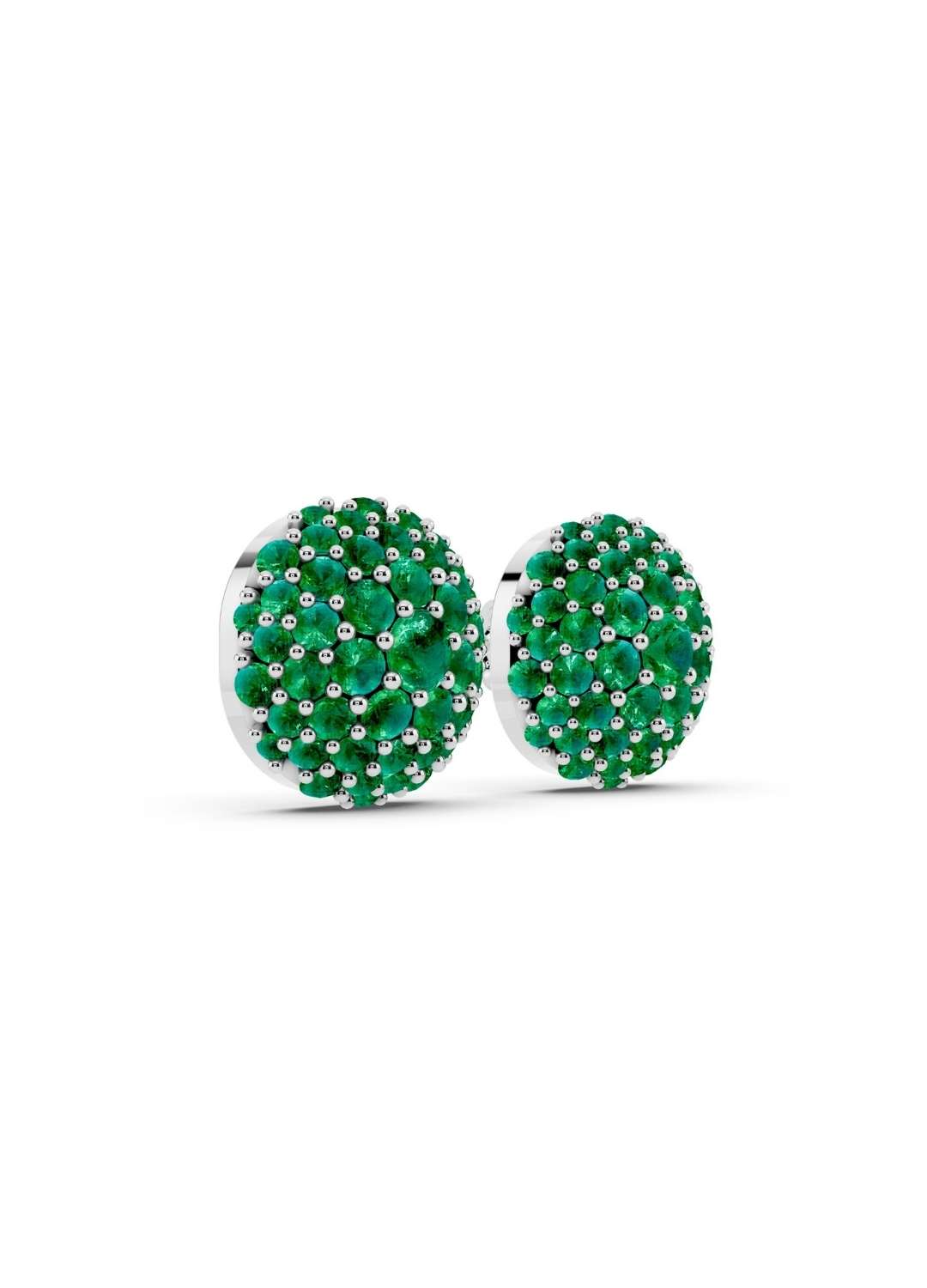 Emerald Pave Dome Studs Image 14