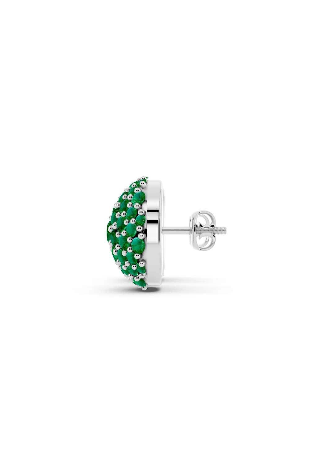 Emerald Pave Dome Studs Image 15