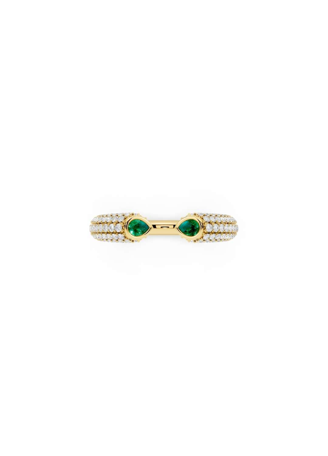 Emerald Pave Ring Image 1