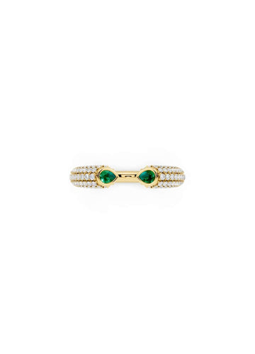 Emerald Pave Ring Image 1