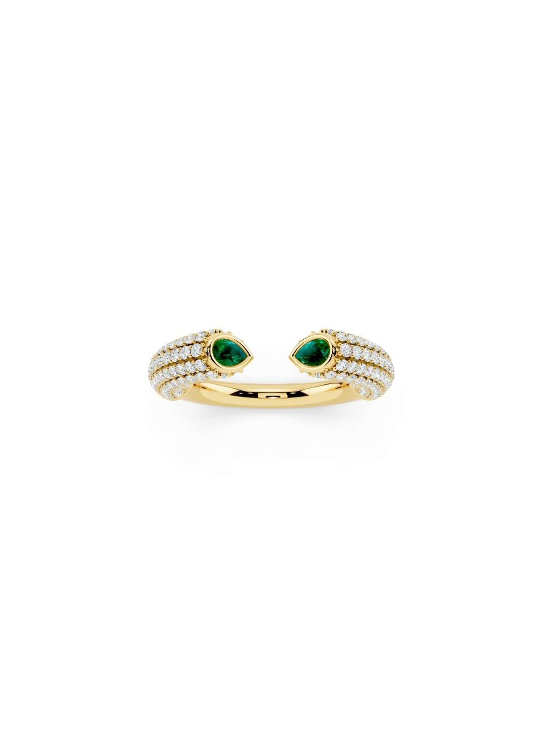 Emerald Pave Ring Image 1