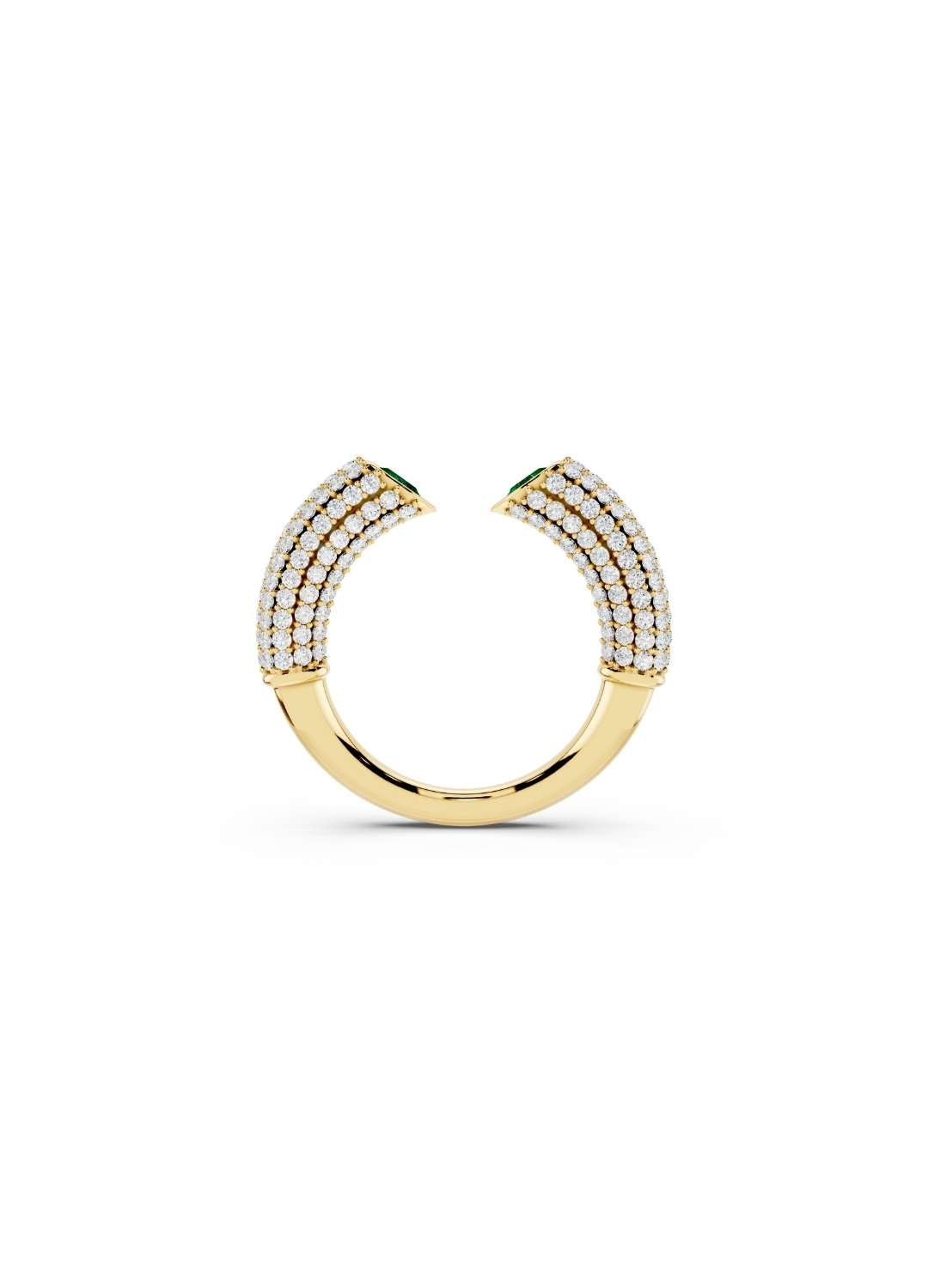 Emerald Pave Ring Image 3
