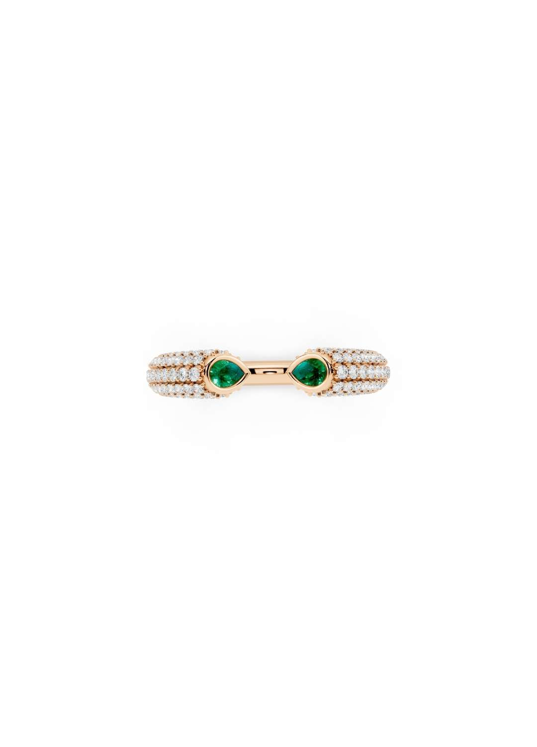Emerald Pave Ring Image 6