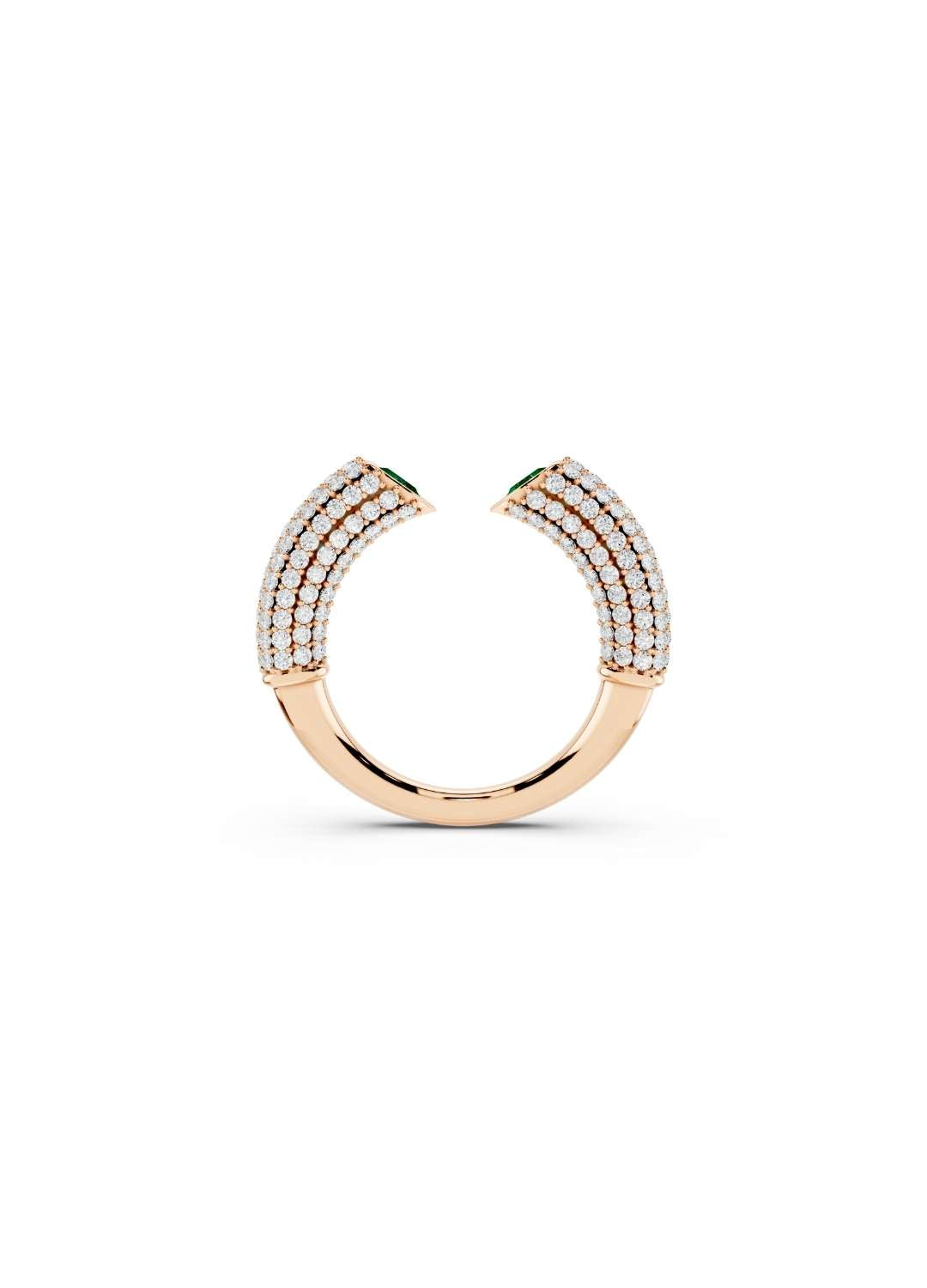 Emerald Pave Ring Image 8