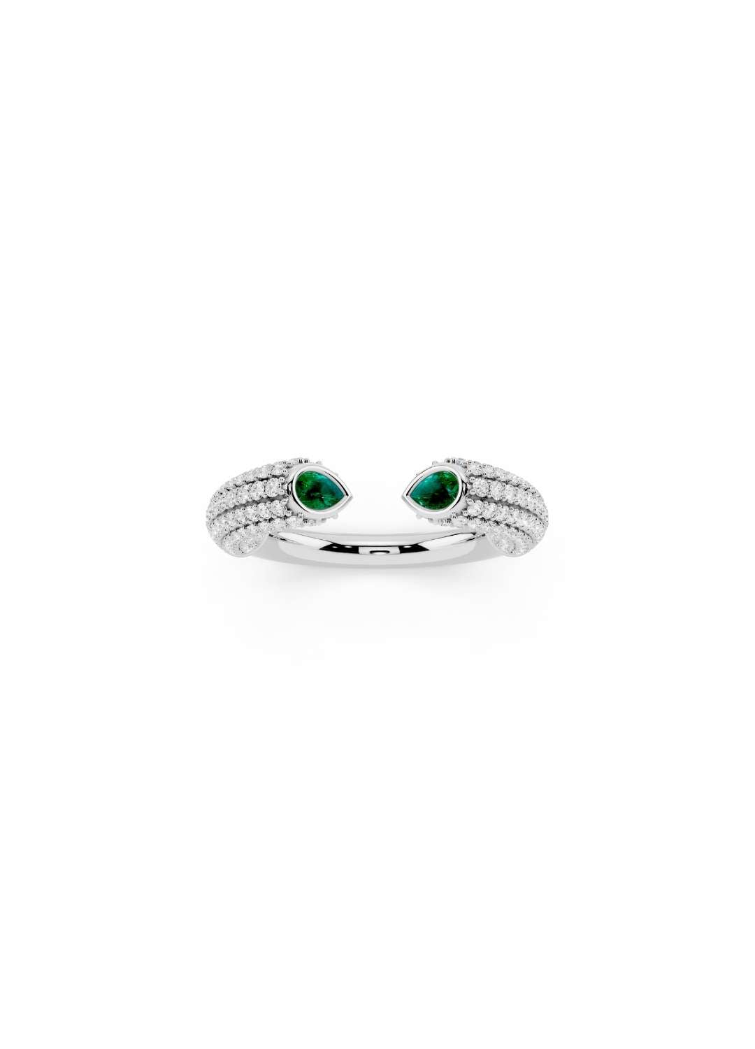 Emerald Pave Ring Image 12