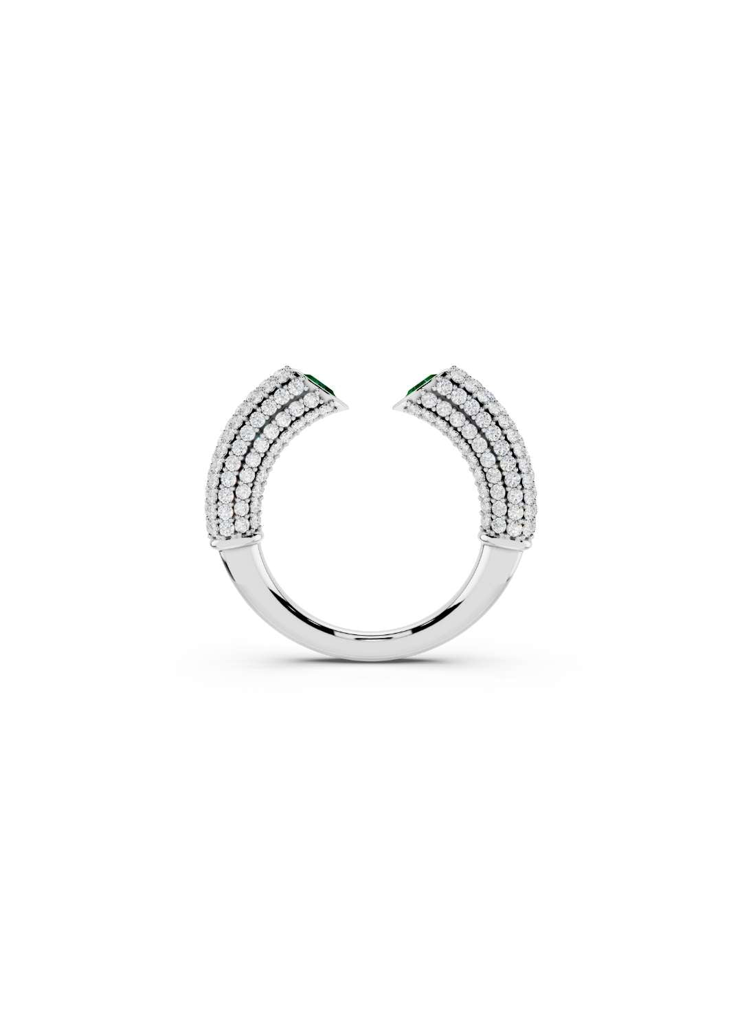 Emerald Pave Ring Image 13
