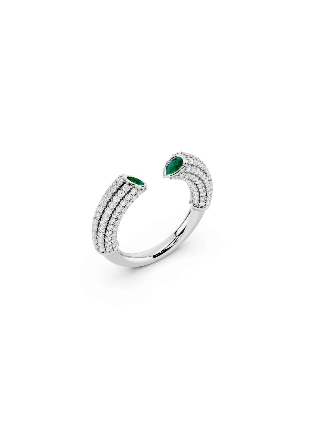Emerald Pave Ring Image 14