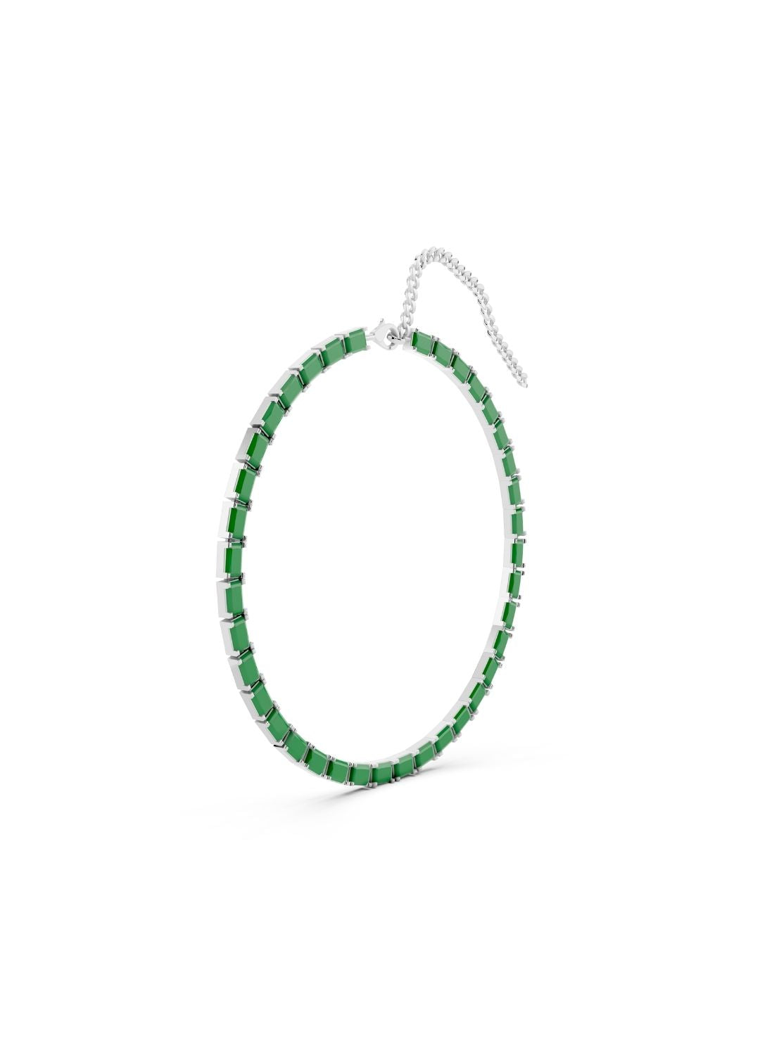 Emerald Tennis Necklace Image 11