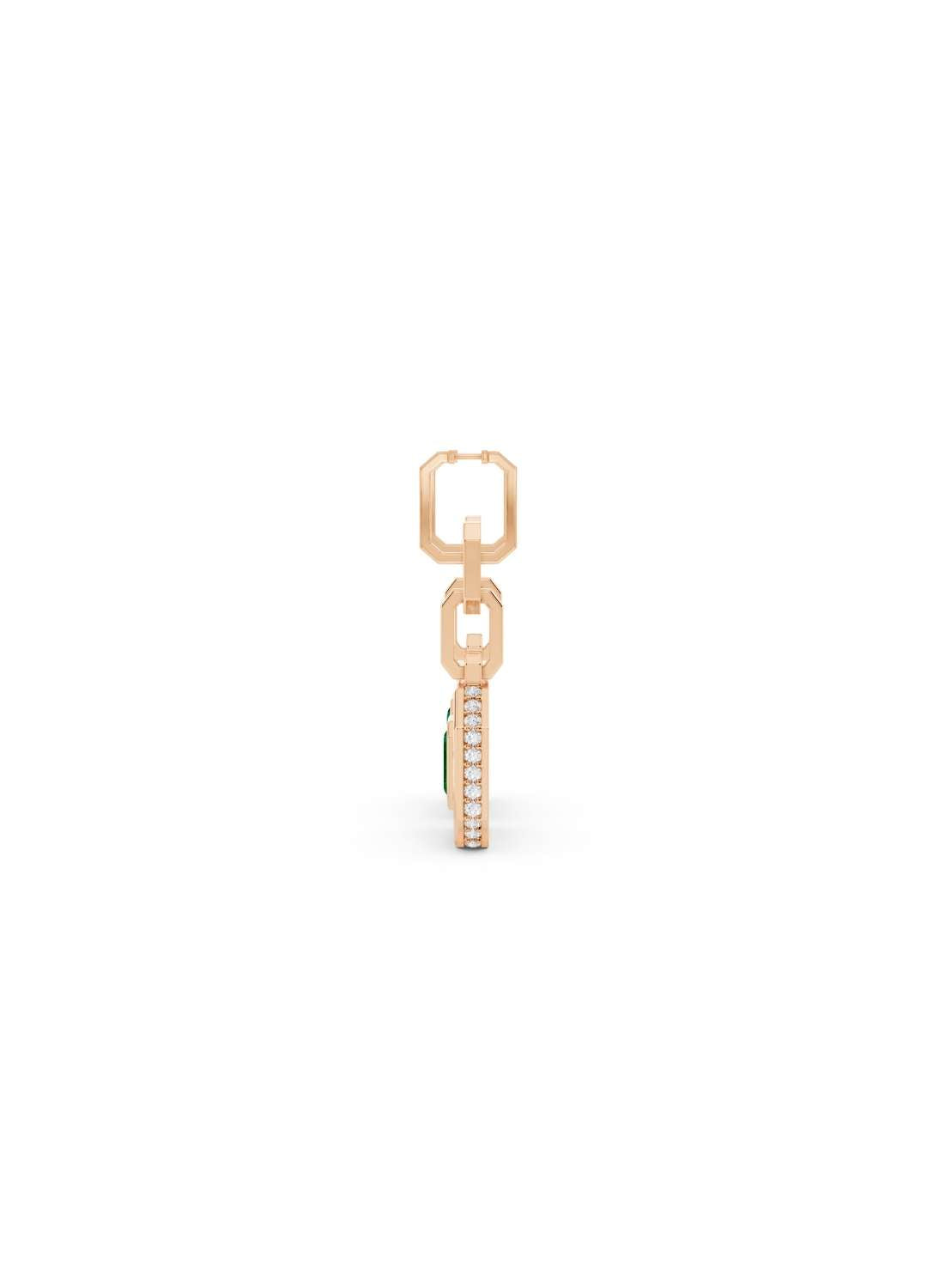 Emerald & Diamond Baguette Earrings Image 10