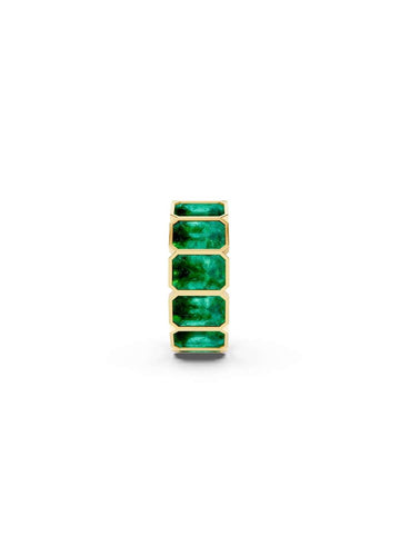 Emerald & Diamond Eternity Band Image 1