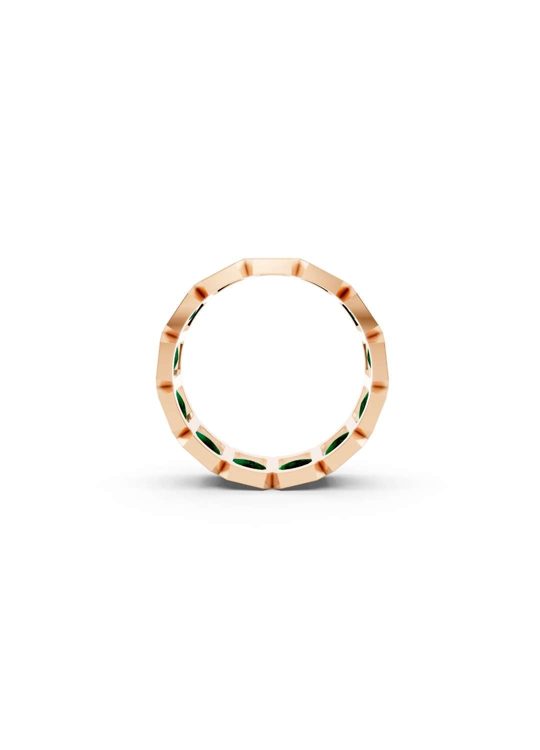 Emerald & Diamond Eternity Band Image 9