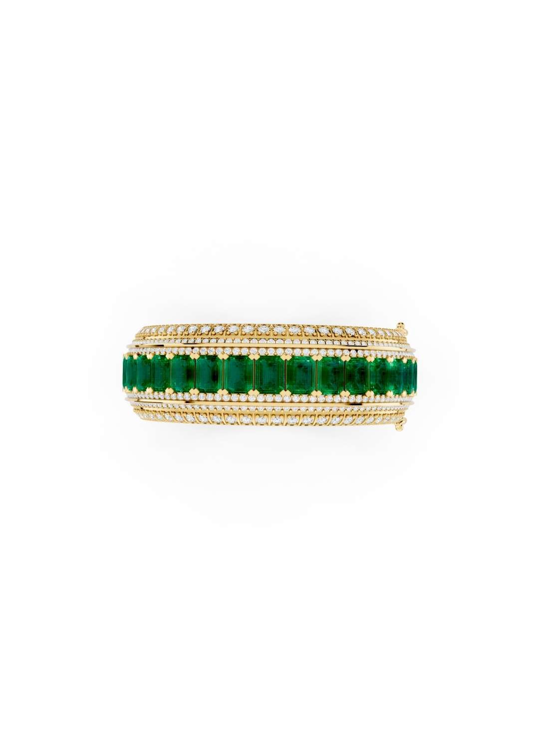 Emerald & Diamond Statement Bracelet Image 1