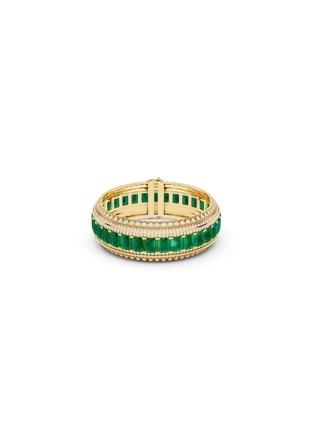 Emerald & Diamond Statement Bracelet Image 3