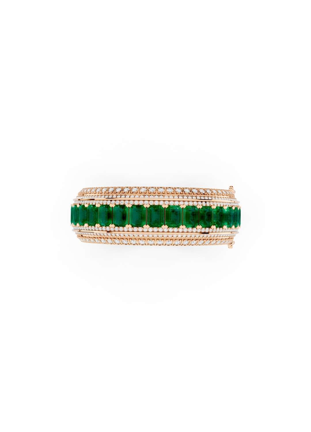 Emerald & Diamond Statement Bracelet Image 6